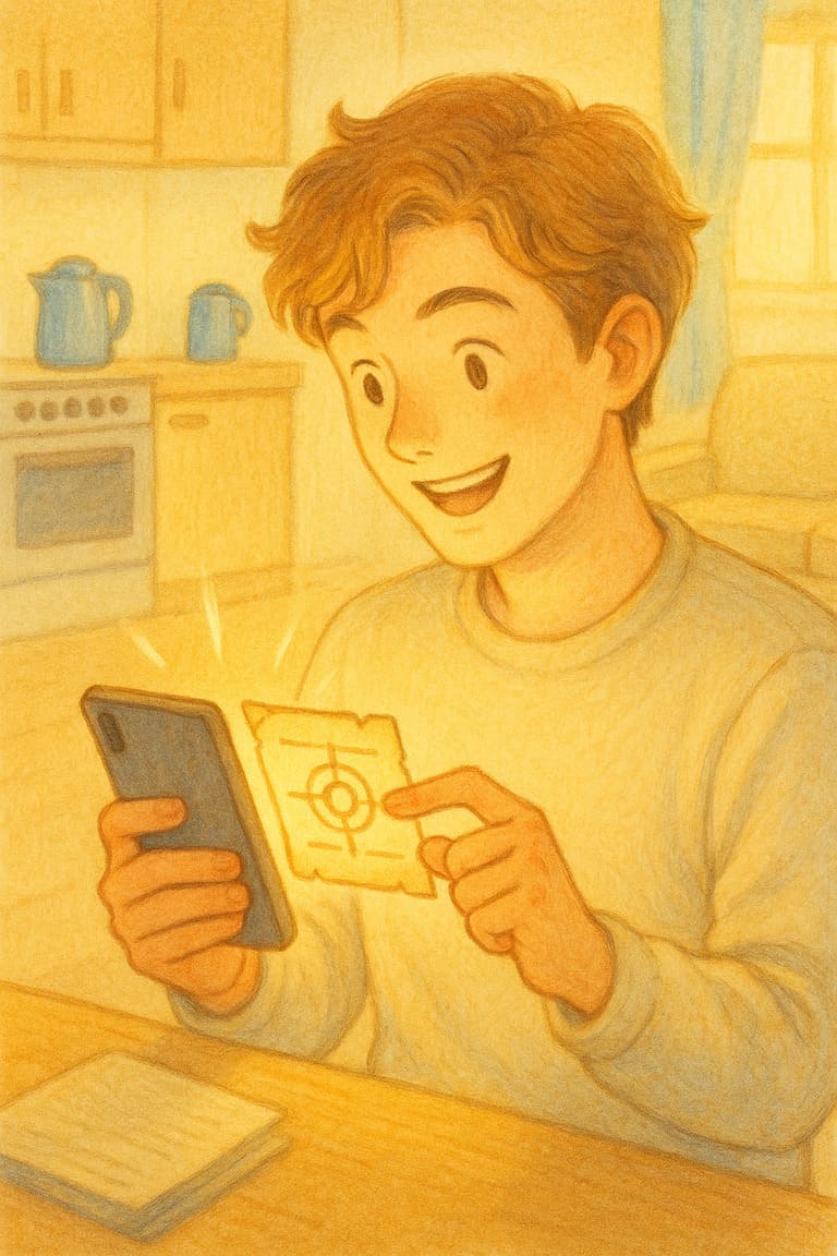 自宅で謎解きをする謎解きウォークアプリの画像